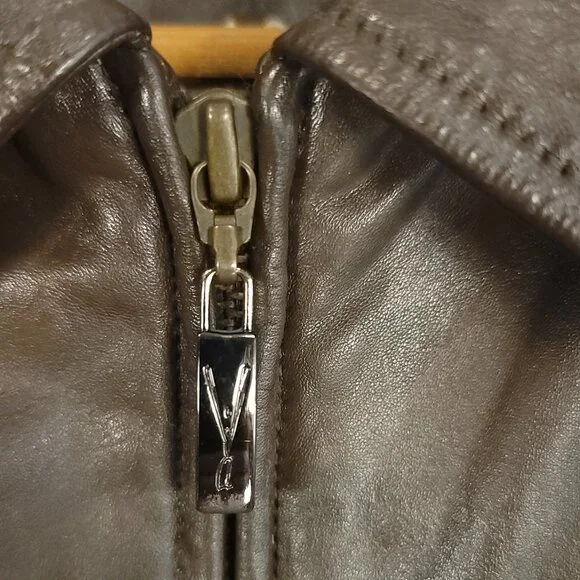 Leather Jacket Women's Large? Brown Zip Front Hand Painted Horses Modified - Picture 10 of 16